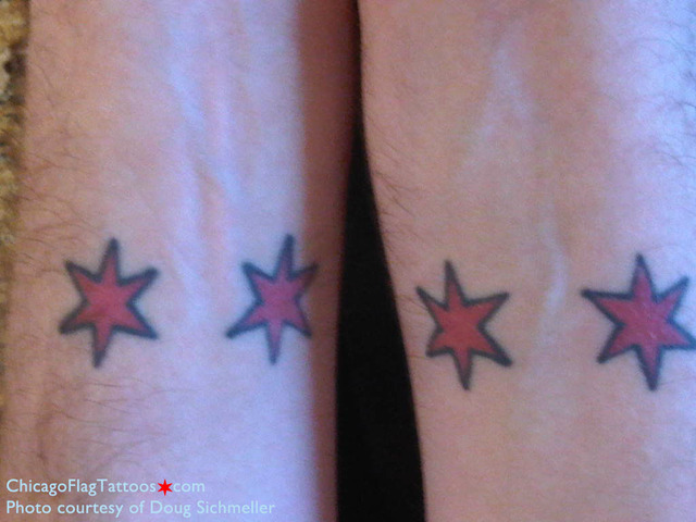 Doug Sichmeller - Chicago Stars tattoo closeup