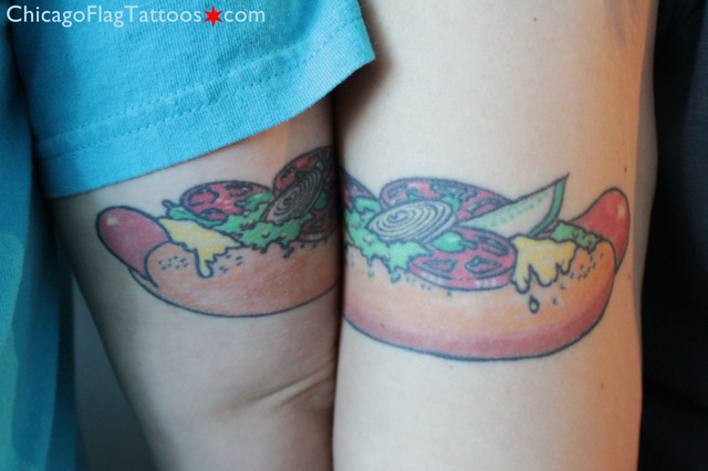 Fishman Chicago Hot Dog tattoos