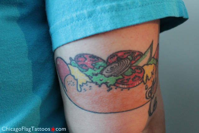 Molly Fishman hot dog tattoo
