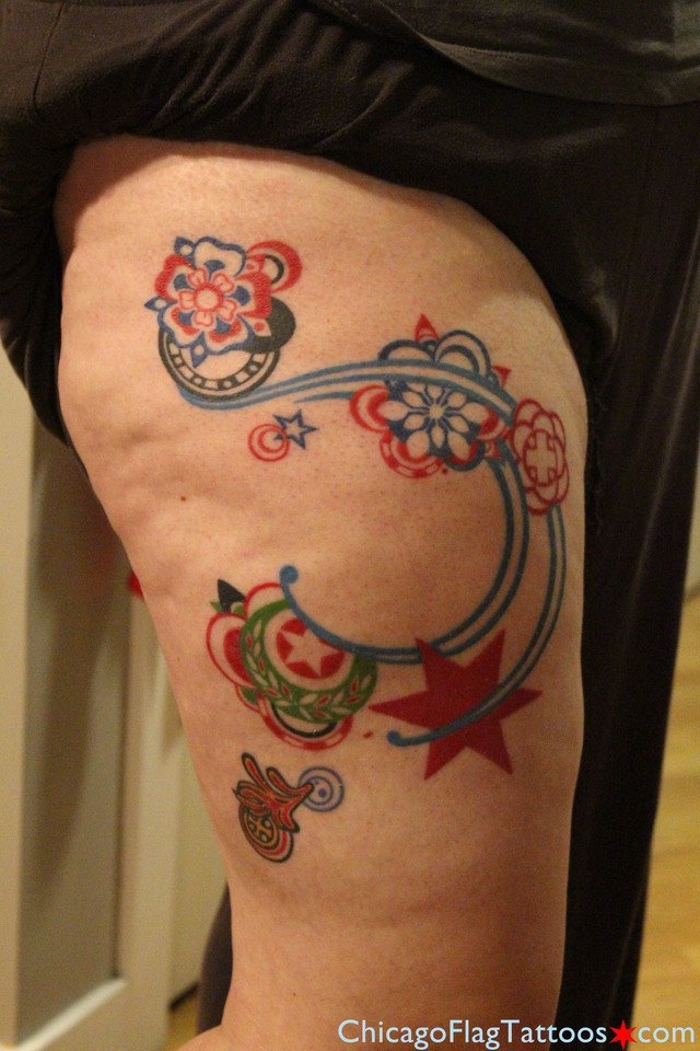 Sylvia Fellin Chicago Star tattoo