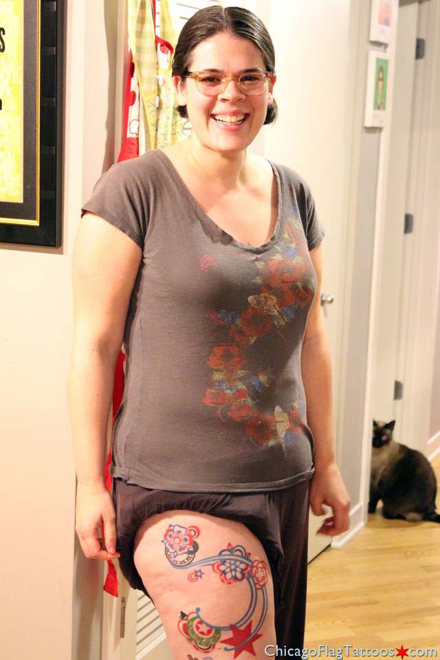 Sylvia Fellin Chicago Star tattoo