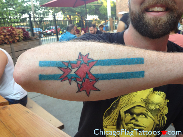 John Chicago Flag Tattoo